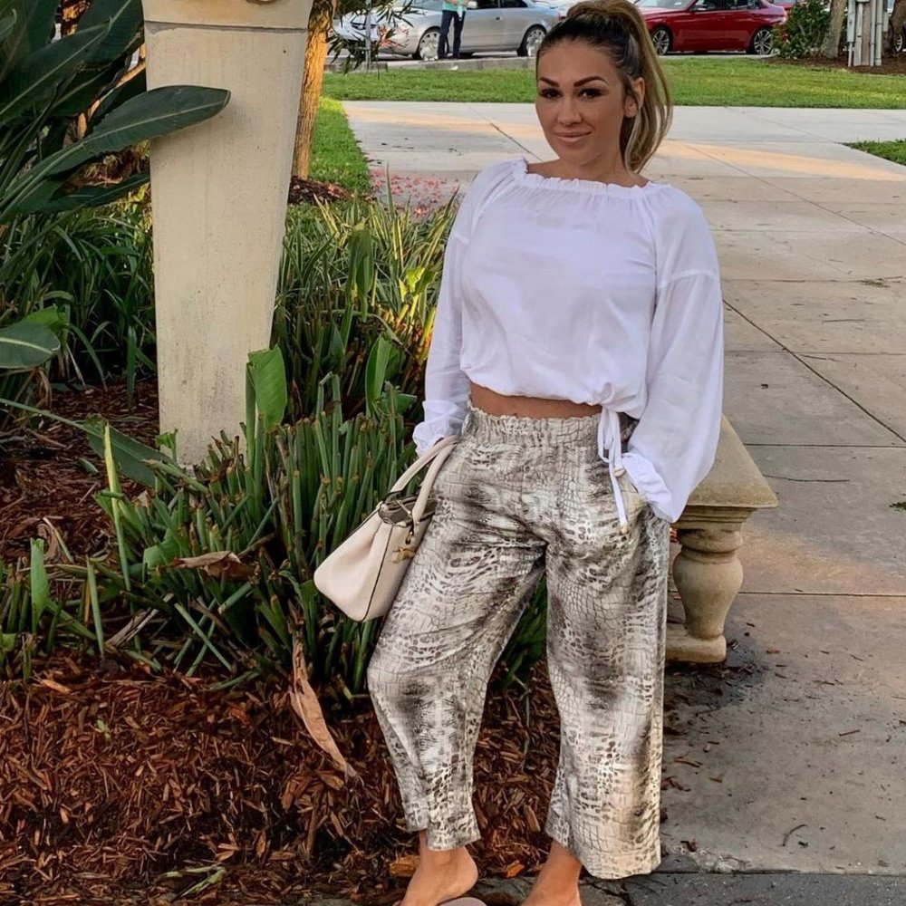 Shore Brand Pull-On Animal Print Pants